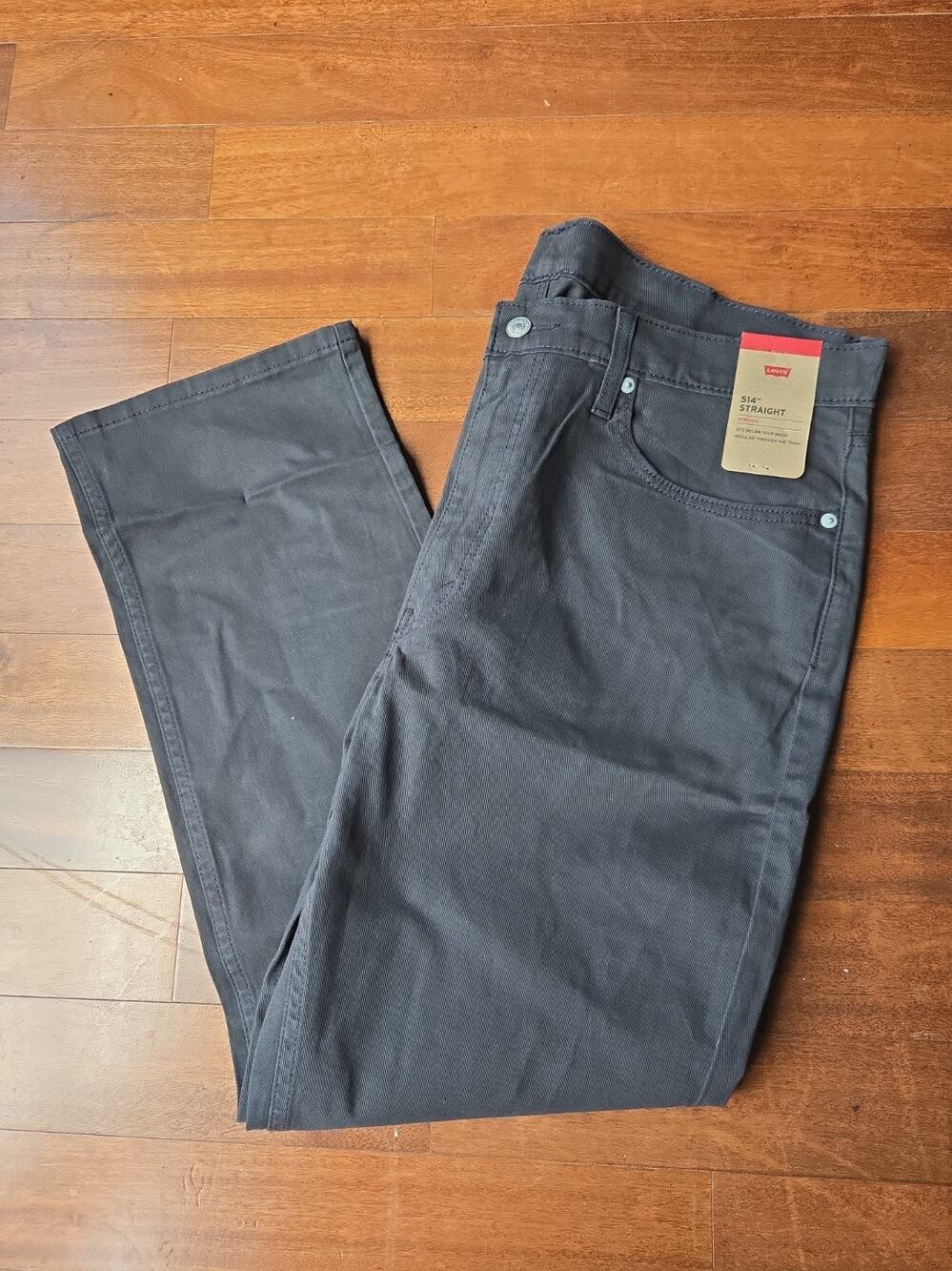 New Levi's 514 Straight Leg Stretch Jeans Men's 38x30 Sit Below Waist